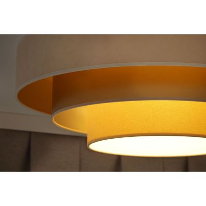 Duolla - LED Stropní svítidlo LUNETA LED/26W/230V pr. 60 cm 4000K krémová/zlatá/béžová
