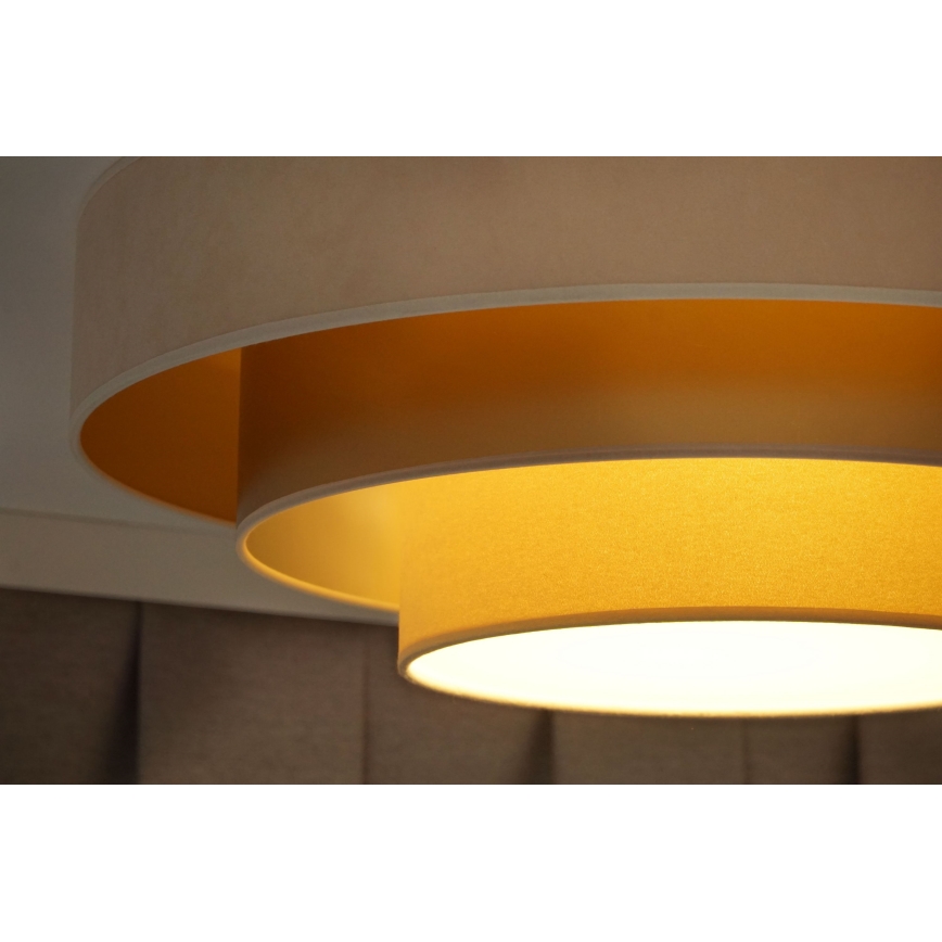 Duolla - LED Stropní svítidlo LUNETA LED/26W/230V pr. 60 cm 4000K krémová/zlatá/béžová