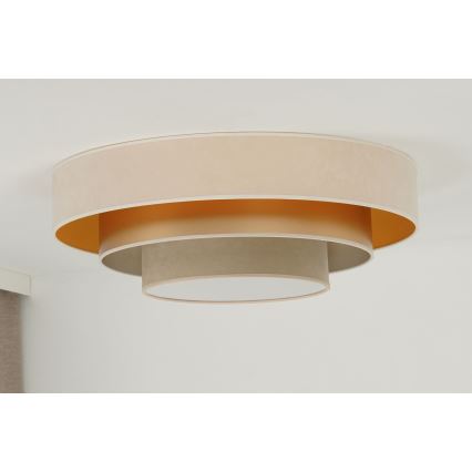 Duolla - LED Stropní svítidlo LUNETA LED/26W/230V pr. 60 cm 4000K krémová/zlatá/béžová