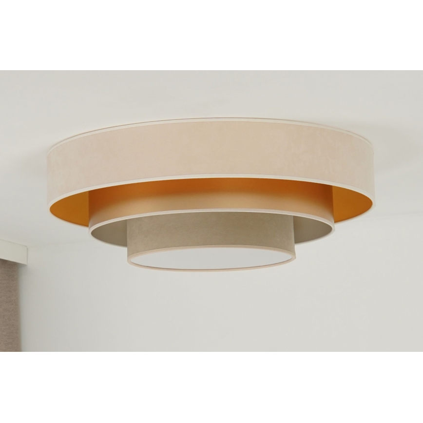 Duolla - LED Stropní svítidlo LUNETA LED/26W/230V pr. 60 cm 4000K krémová/zlatá/béžová