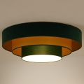 Duolla - LED Stropní svítidlo LUNETA LED/26W/230V pr. 60 cm 4000K zelená/zlatá