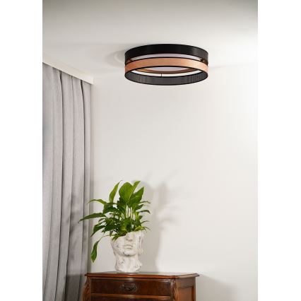 Duolla - LED Stropní svítidlo ROLLER DUO SHINY LED/24W/230V pr. 45 cm černá/měděná