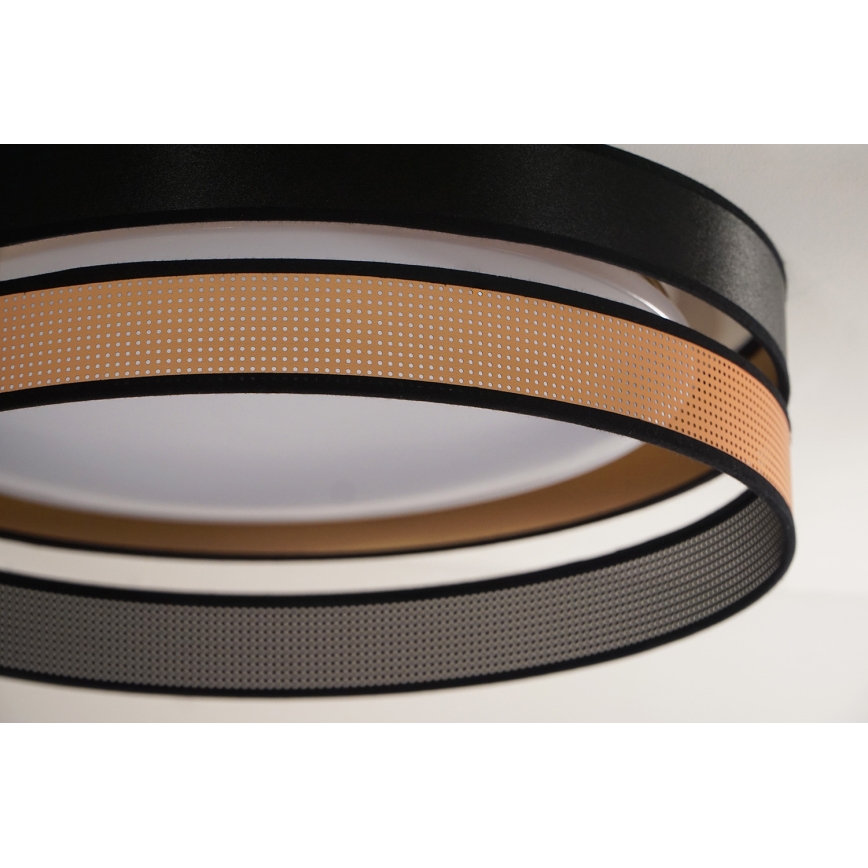 Duolla - LED Stropní svítidlo ROLLER DUO SHINY LED/24W/230V pr. 45 cm černá/měděná