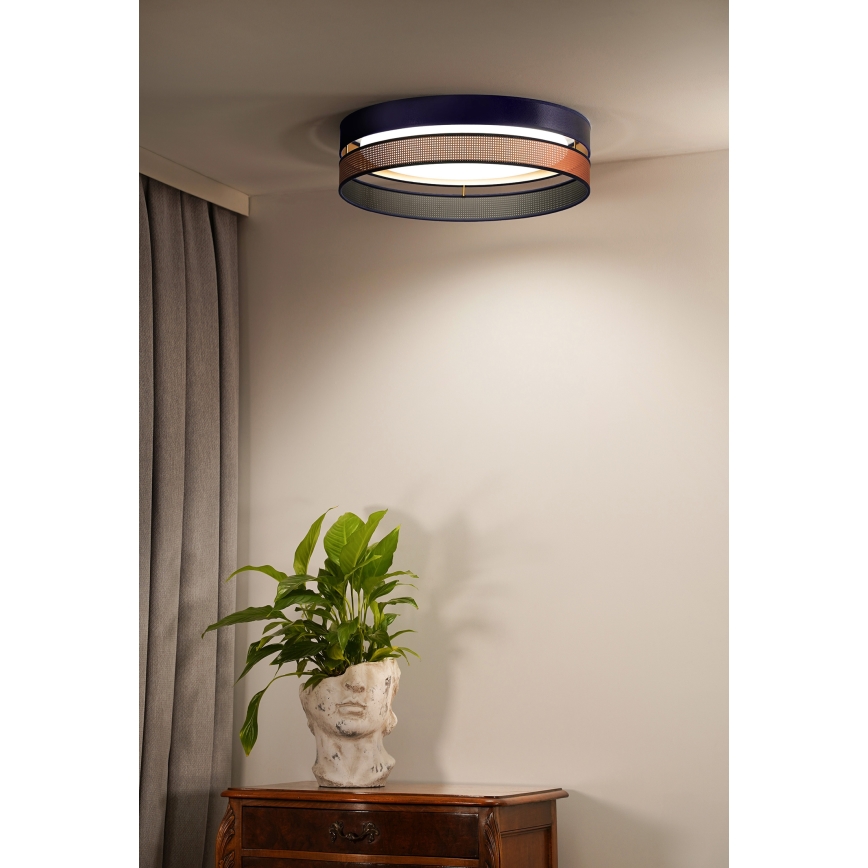 Duolla - LED Stropní svítidlo ROLLER DUO SHINY LED/24W/230V pr. 45 cm modrá/měděná