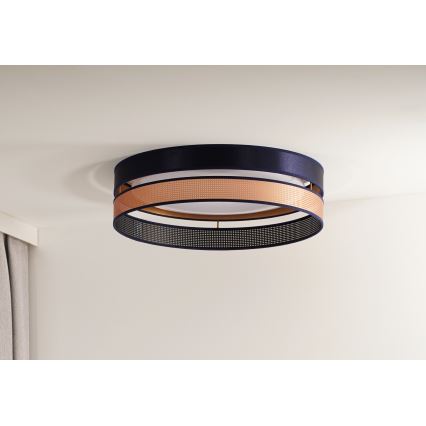 Duolla - LED Stropní svítidlo ROLLER DUO SHINY LED/24W/230V pr. 45 cm modrá/měděná