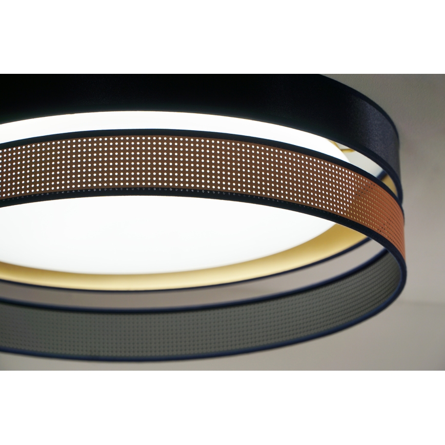 Duolla - LED Stropní svítidlo ROLLER DUO SHINY LED/24W/230V pr. 45 cm modrá/měděná