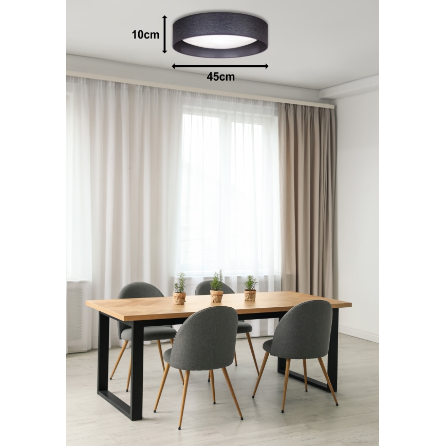 Duolla - LED Stropní svítidlo ROLLER LED/24W/230V pr. 45 cm antracit