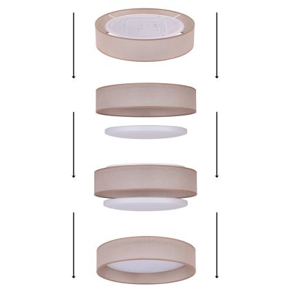 Duolla - LED Stropní svítidlo ROLLER LED/24W/230V pr. 45 cm béžová