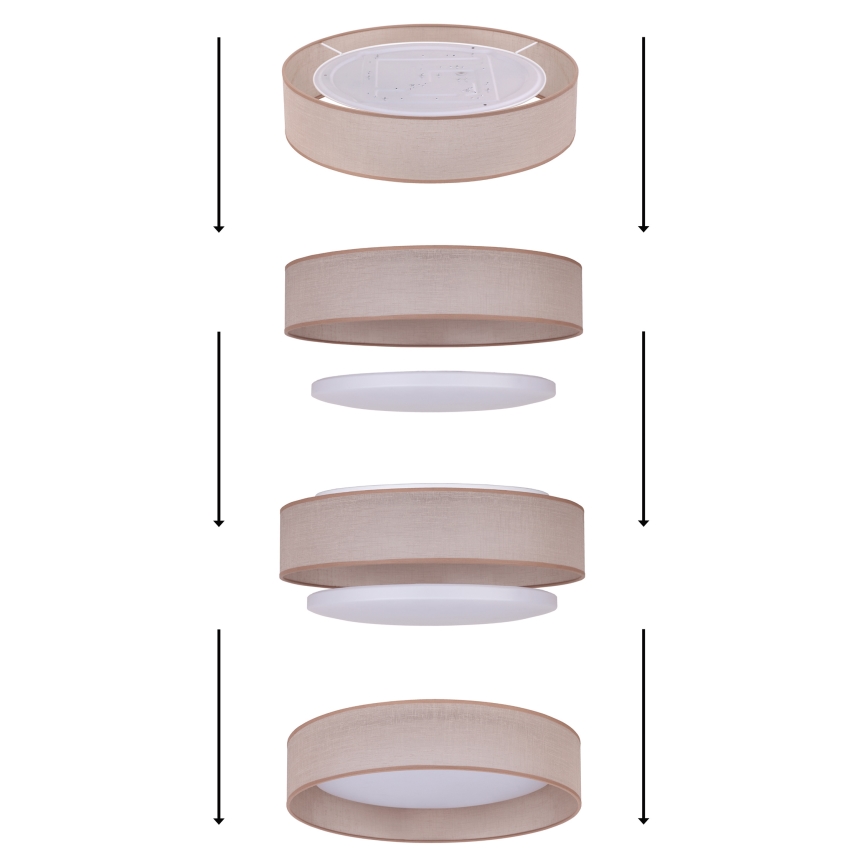 Duolla - LED Stropní svítidlo ROLLER LED/24W/230V pr. 45 cm béžová