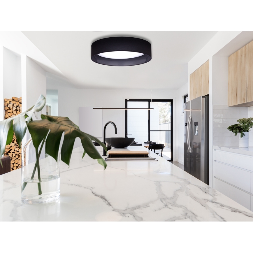 Duolla - LED Stropní svítidlo ROLLER LED/24W/230V pr. 45 cm černá