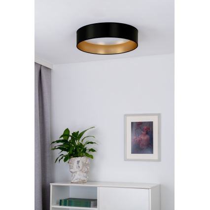 Duolla - LED Stropní svítidlo ROLLER LED/24W/230V pr. 45 cm černá/zlatá