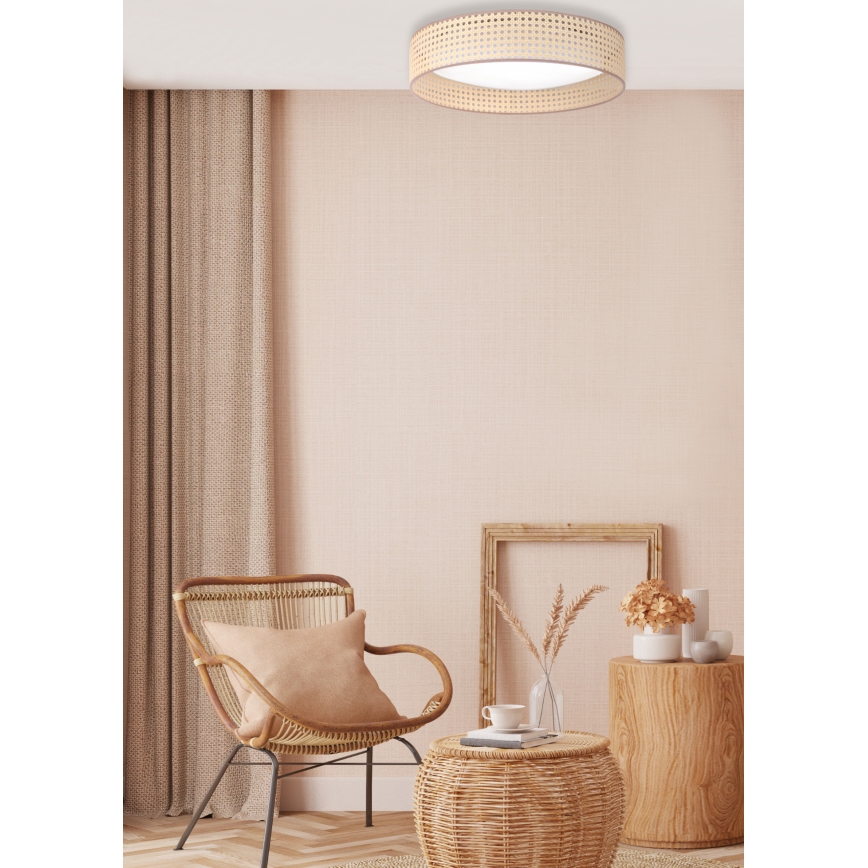 Duolla - LED Stropní svítidlo ROLLER LED/24W/230V pr. 45 cm ratan