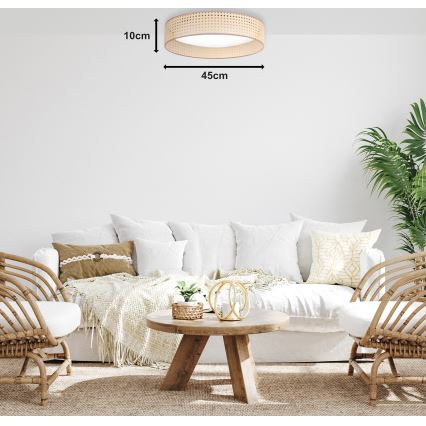 Duolla - LED Stropní svítidlo ROLLER LED/24W/230V pr. 45 cm ratan
