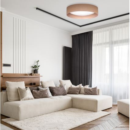 Duolla - LED Stropní svítidlo ROLLER LED/24W/230V světle pr. 45 cm hnědá
