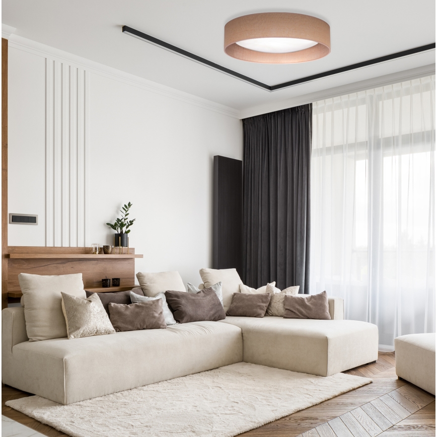 Duolla - LED Stropní svítidlo ROLLER LED/24W/230V světle pr. 45 cm hnědá