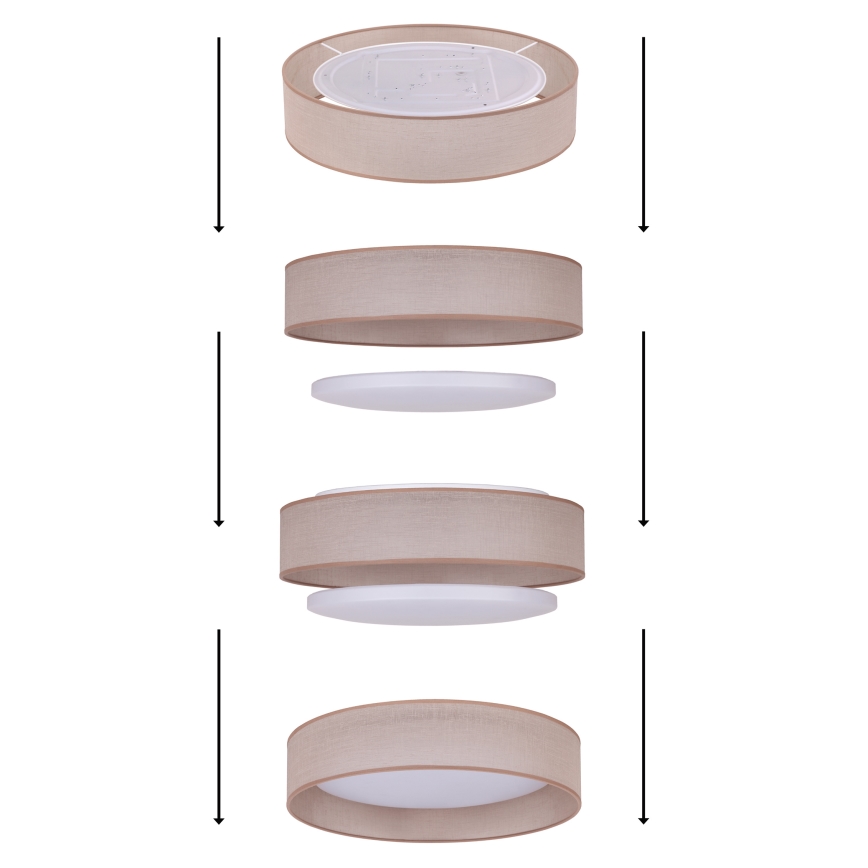 Duolla - LED Stropní svítidlo ROLLER LED/24W/230V světle pr. 45 cm šedá