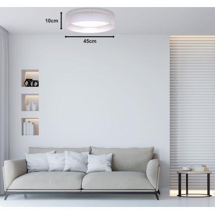 Duolla - LED Stropní svítidlo ROLLER LED/24W/230V světle pr. 45 cm šedá
