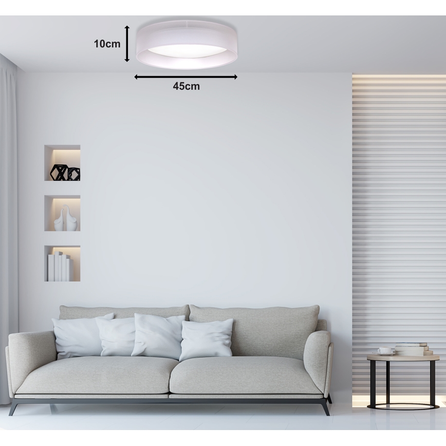 Duolla - LED Stropní svítidlo ROLLER LED/24W/230V světle pr. 45 cm šedá