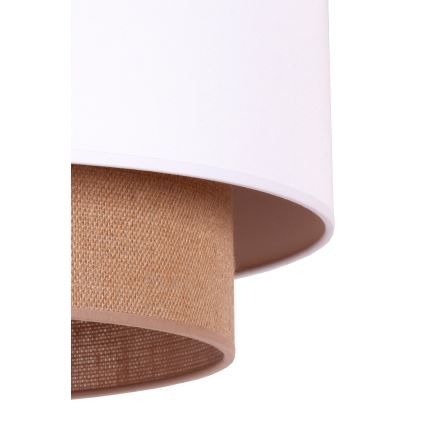 Duolla - Lustr na lanku BOHO 1xE27/15W/230V pr. 45 cm bílá/hnědá