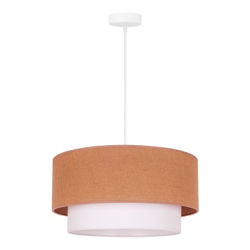 Duolla - Lustr na lanku BOHO 1xE27/40W/230V pr. 45 cm béžová/bílá