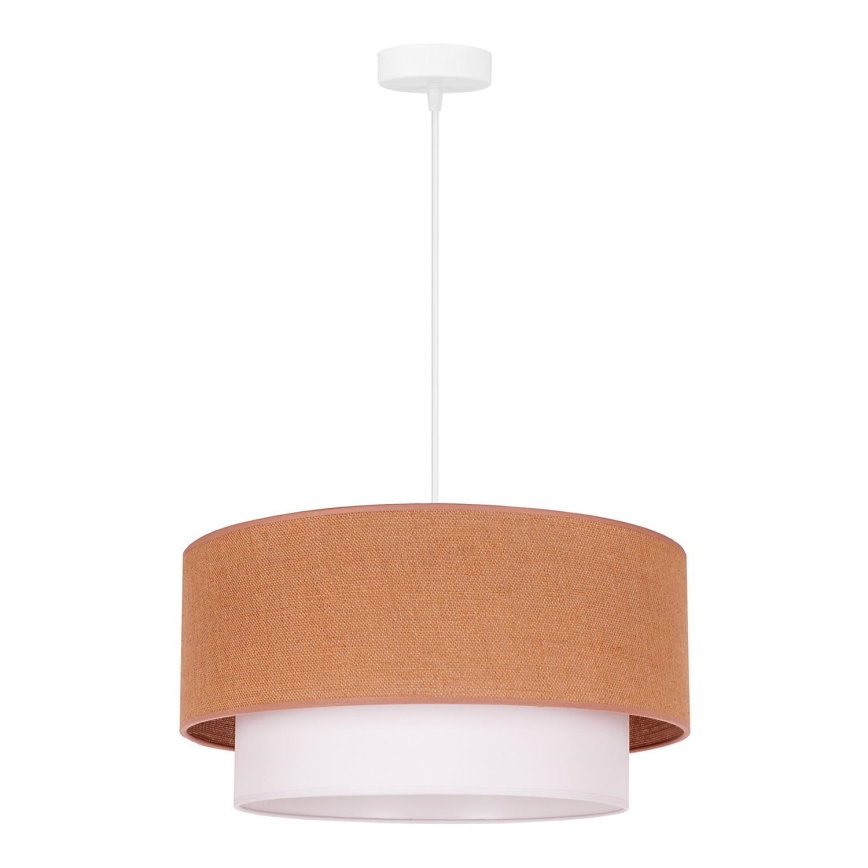 Duolla - Lustr na lanku BOHO 1xE27/40W/230V pr. 45 cm béžová/bílá