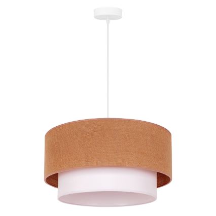 Duolla - Lustr na lanku BOHO 1xE27/40W/230V pr. 45 cm béžová/bílá