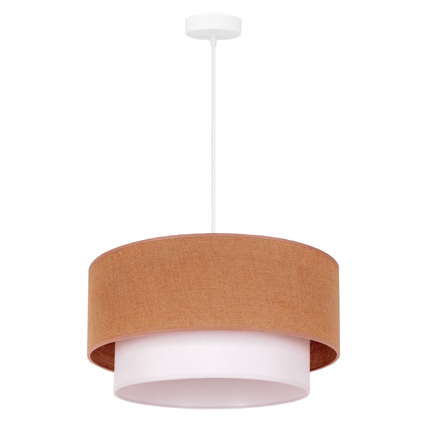 Duolla - Lustr na lanku BOHO 1xE27/40W/230V pr. 45 cm béžová/bílá
