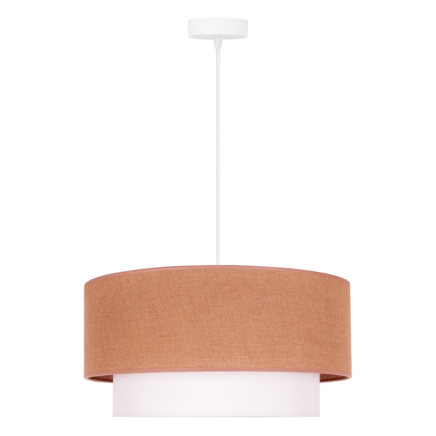 Duolla - Lustr na lanku BOHO 1xE27/40W/230V pr. 45 cm béžová/bílá