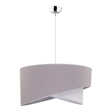 Duolla - Lustr na lanku CELLO 1xE27/40W/230V pr. 45 cm šedá