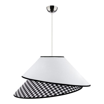 Duolla - Lustr na lanku COCO 1xE27/40W/230V pr. 50 cm bílá/černá