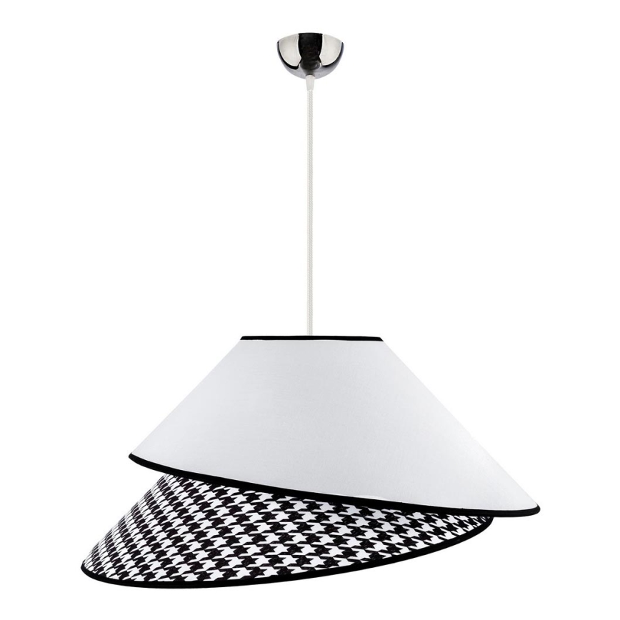 Duolla - Lustr na lanku COCO 1xE27/40W/230V pr. 50 cm bílá/černá