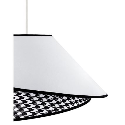 Duolla - Lustr na lanku COCO 1xE27/40W/230V pr. 50 cm bílá/černá