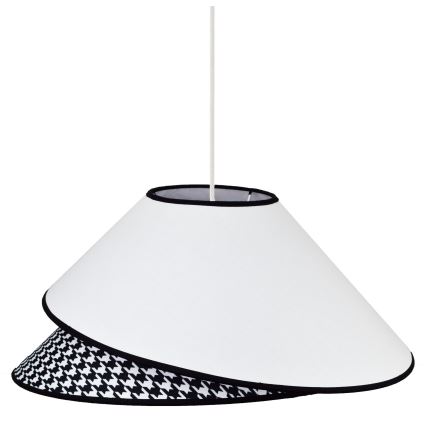Duolla - Lustr na lanku COCO 1xE27/40W/230V pr. 50 cm bílá/černá