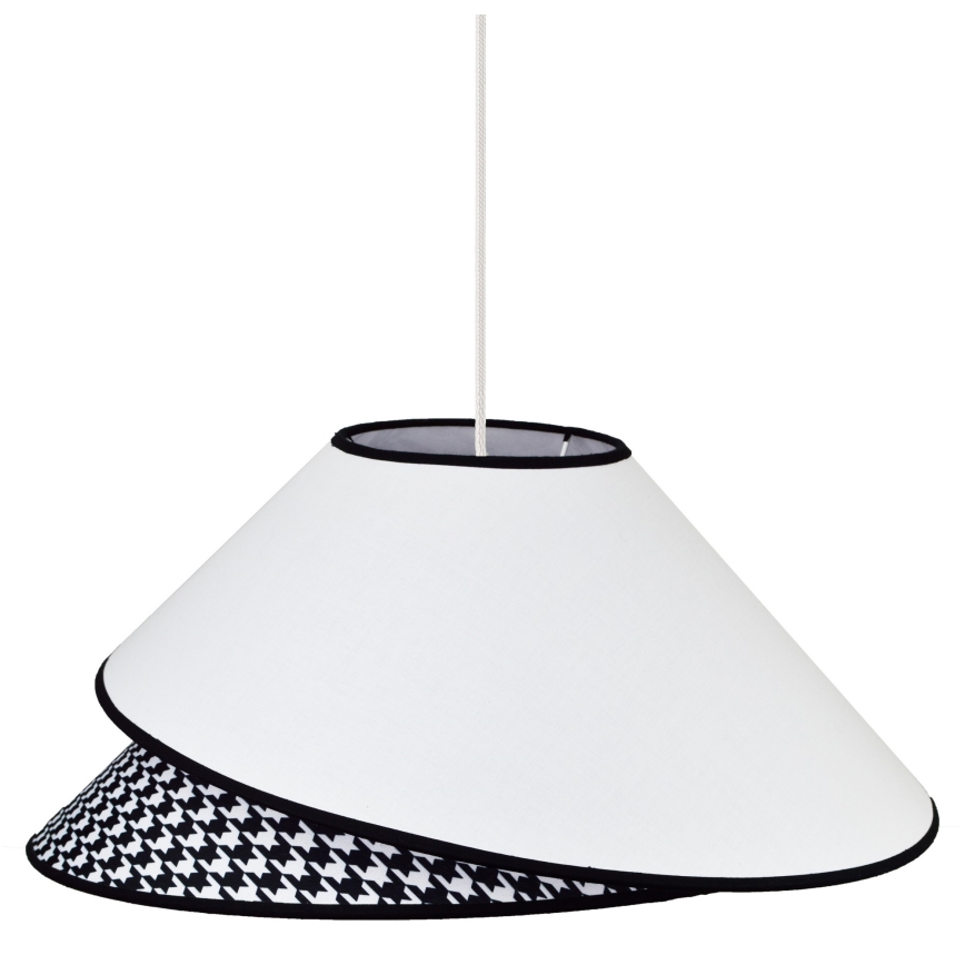 Duolla - Lustr na lanku COCO 1xE27/40W/230V pr. 50 cm bílá/černá