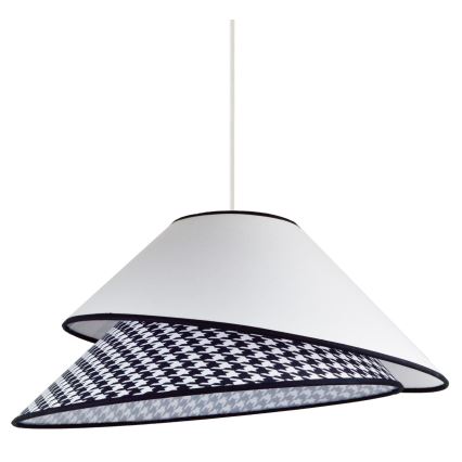 Duolla - Lustr na lanku COCO 1xE27/40W/230V pr. 50 cm bílá/černá