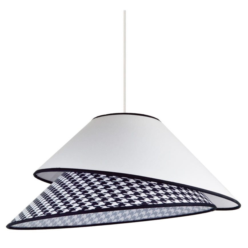 Duolla - Lustr na lanku COCO 1xE27/40W/230V pr. 50 cm bílá/černá