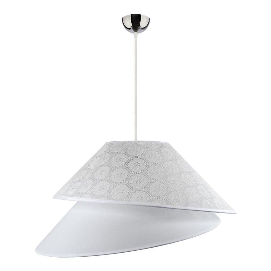 Duolla - Lustr na lanku COCO 1xE27/40W/230V pr. 50 cm bílá