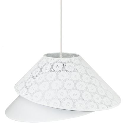 Duolla - Lustr na lanku COCO 1xE27/40W/230V pr. 50 cm bílá