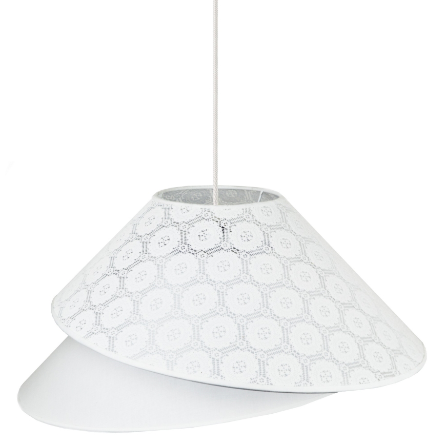 Duolla - Lustr na lanku COCO 1xE27/40W/230V pr. 50 cm bílá