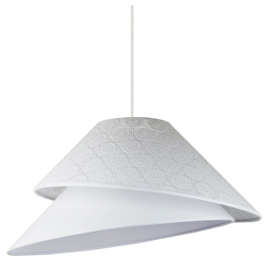 Duolla - Lustr na lanku COCO 1xE27/40W/230V pr. 50 cm bílá