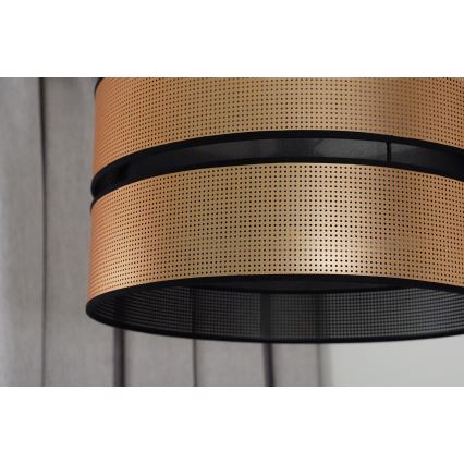 Duolla - Lustr na lanku COPPER SHINY 1xE27/15W/230V pr. 40 cm měděná/černá