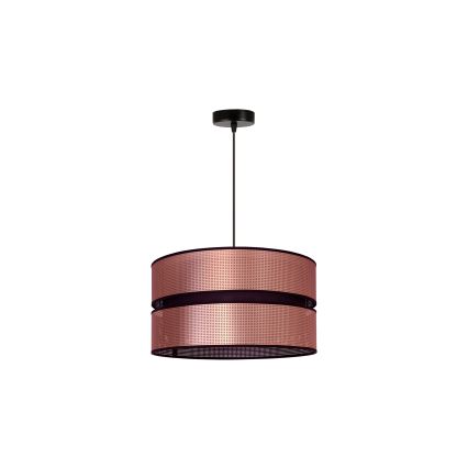 Duolla - Lustr na lanku COPPER SHINY 1xE27/15W/230V pr. 40 cm měděná/černá