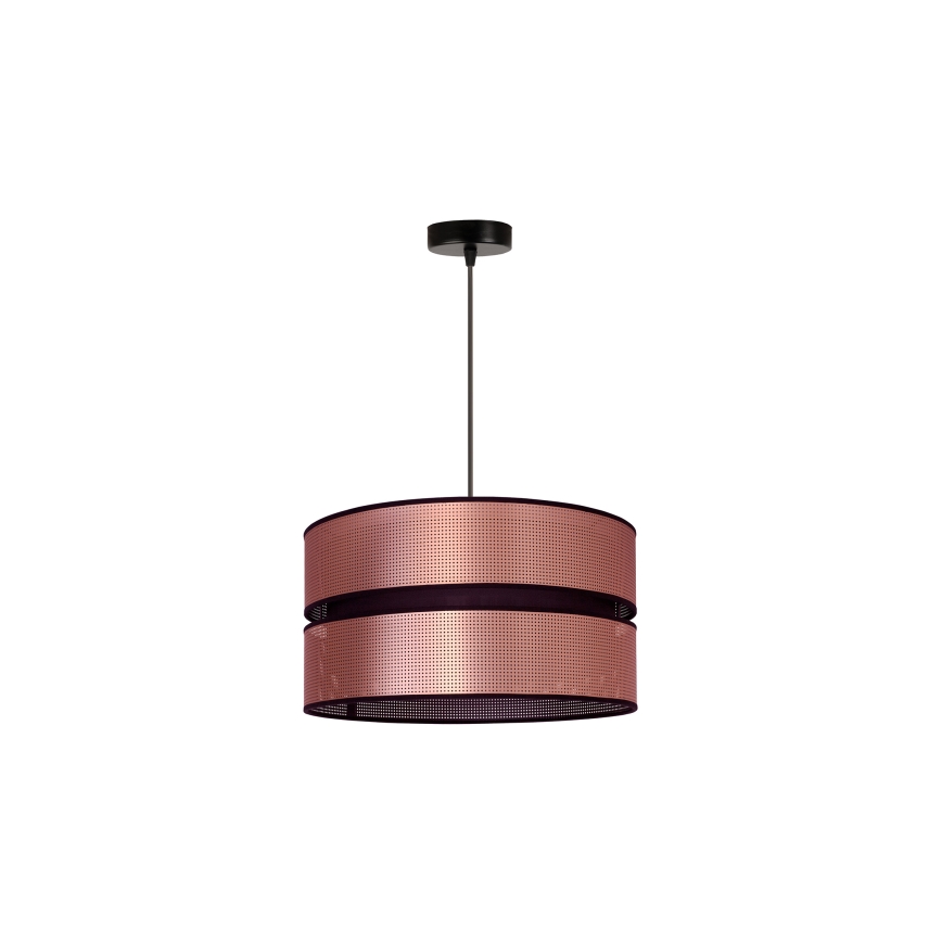 Duolla - Lustr na lanku COPPER SHINY 1xE27/15W/230V pr. 40 cm měděná/černá