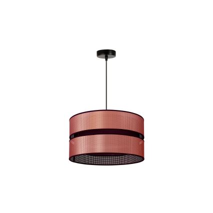 Duolla - Lustr na lanku COPPER SHINY 1xE27/15W/230V pr. 40 cm měděná/černá