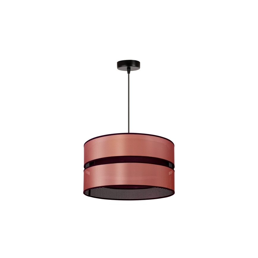 Duolla - Lustr na lanku COPPER SHINY 1xE27/15W/230V pr. 40 cm měděná/černá