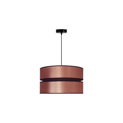 Duolla - Lustr na lanku COPPER SHINY 1xE27/15W/230V pr. 40 cm měděná/černá