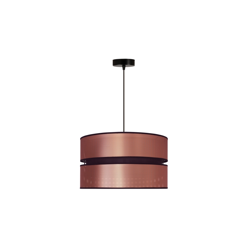Duolla - Lustr na lanku COPPER SHINY 1xE27/15W/230V pr. 40 cm měděná/černá