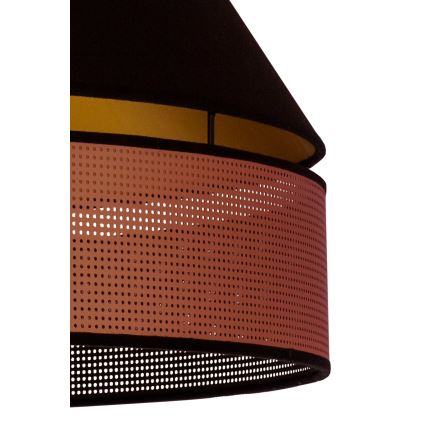Duolla - Lustr na lanku COPPER SHINY 1xE27/15W/230V pr. 60 cm černá/měděná
