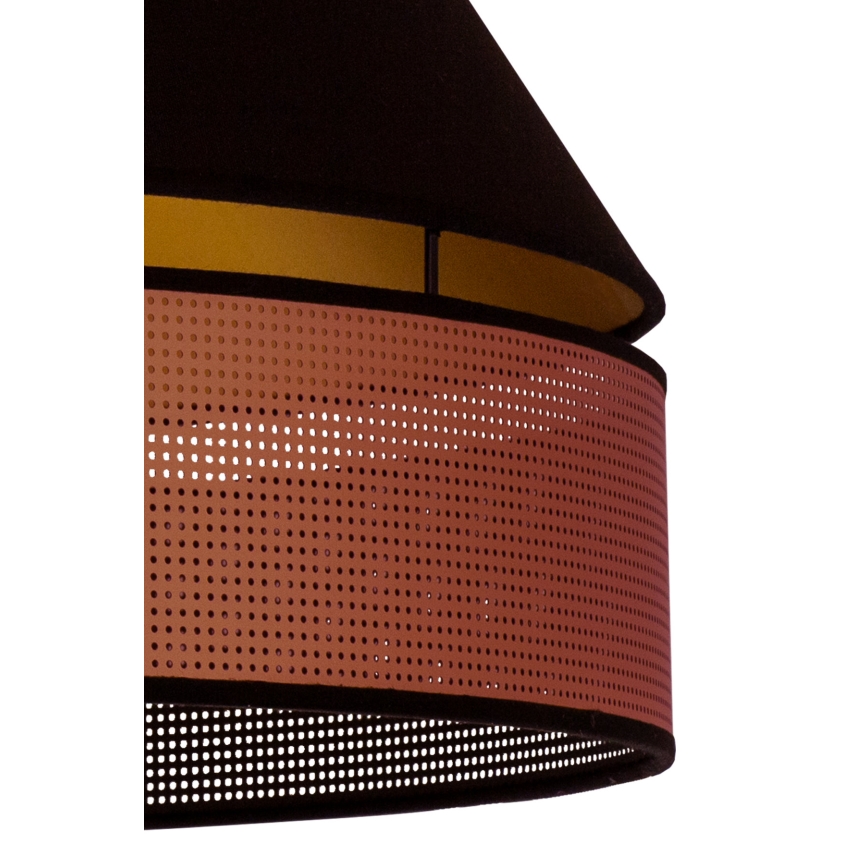 Duolla - Lustr na lanku COPPER SHINY 1xE27/15W/230V pr. 60 cm černá/měděná