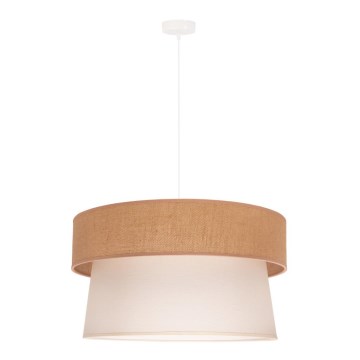 Duolla - Lustr na lanku ETNIC 1xE27/40W/230V pr. 45 cm krémová/béžová